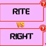 Rite vs Right